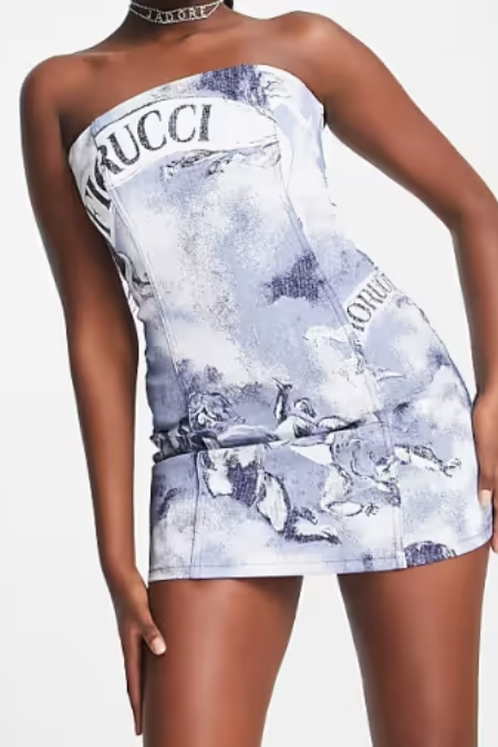 Fiorucci Milano Angel mini bustier dress