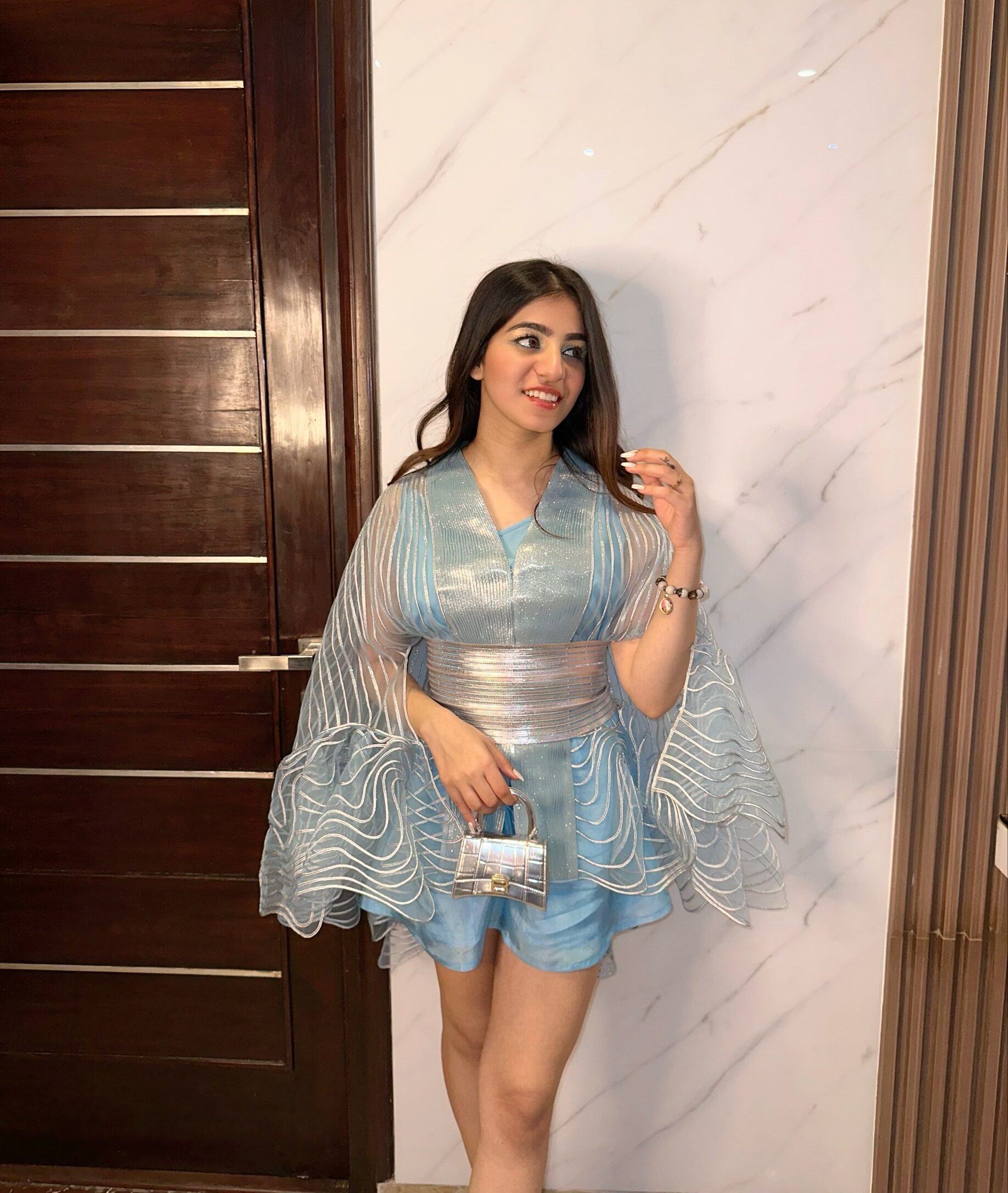 Amit Aggarwal metallic corded ruffle cape