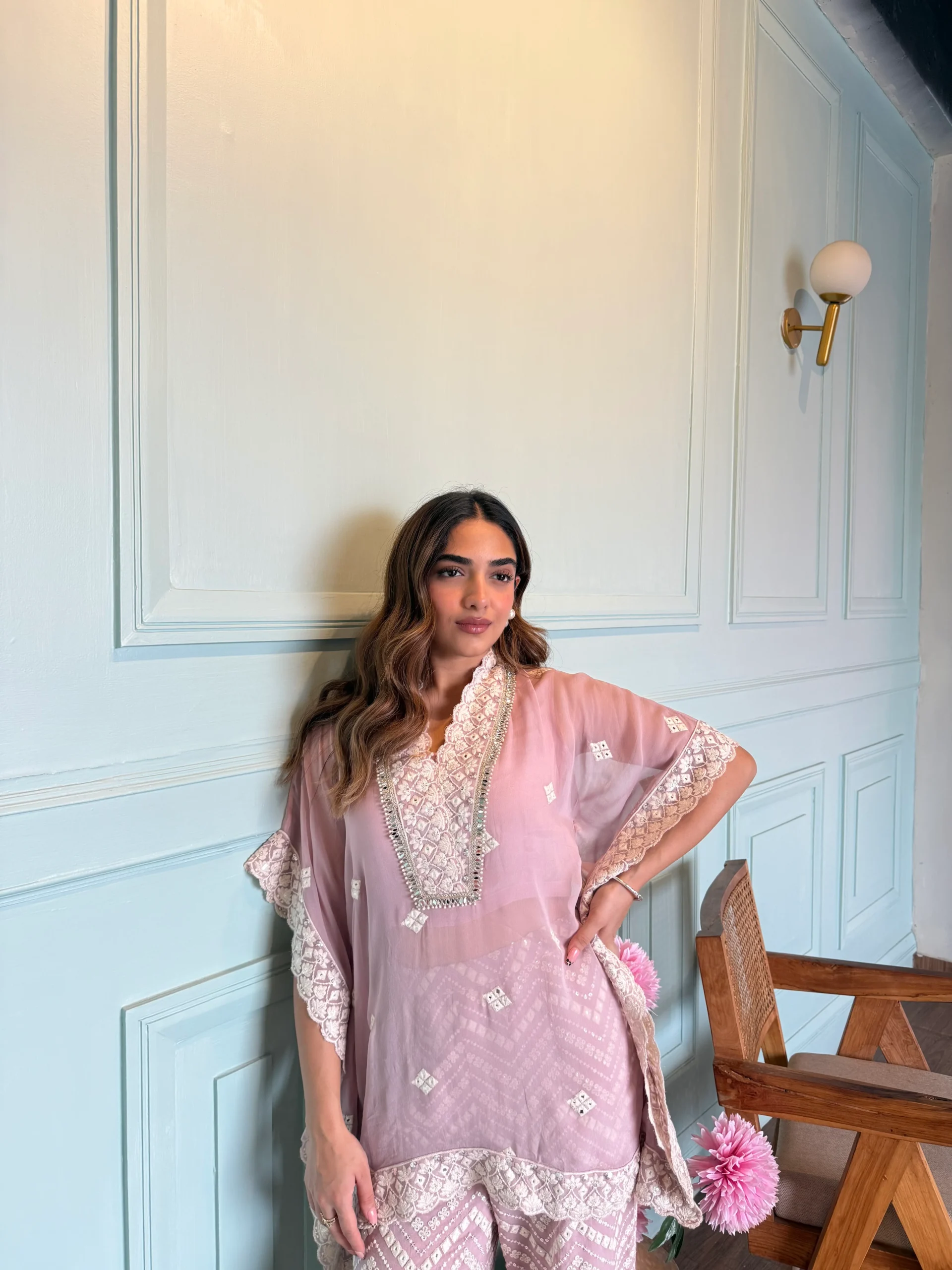 Embroidered Lucknowi Set - Image 2