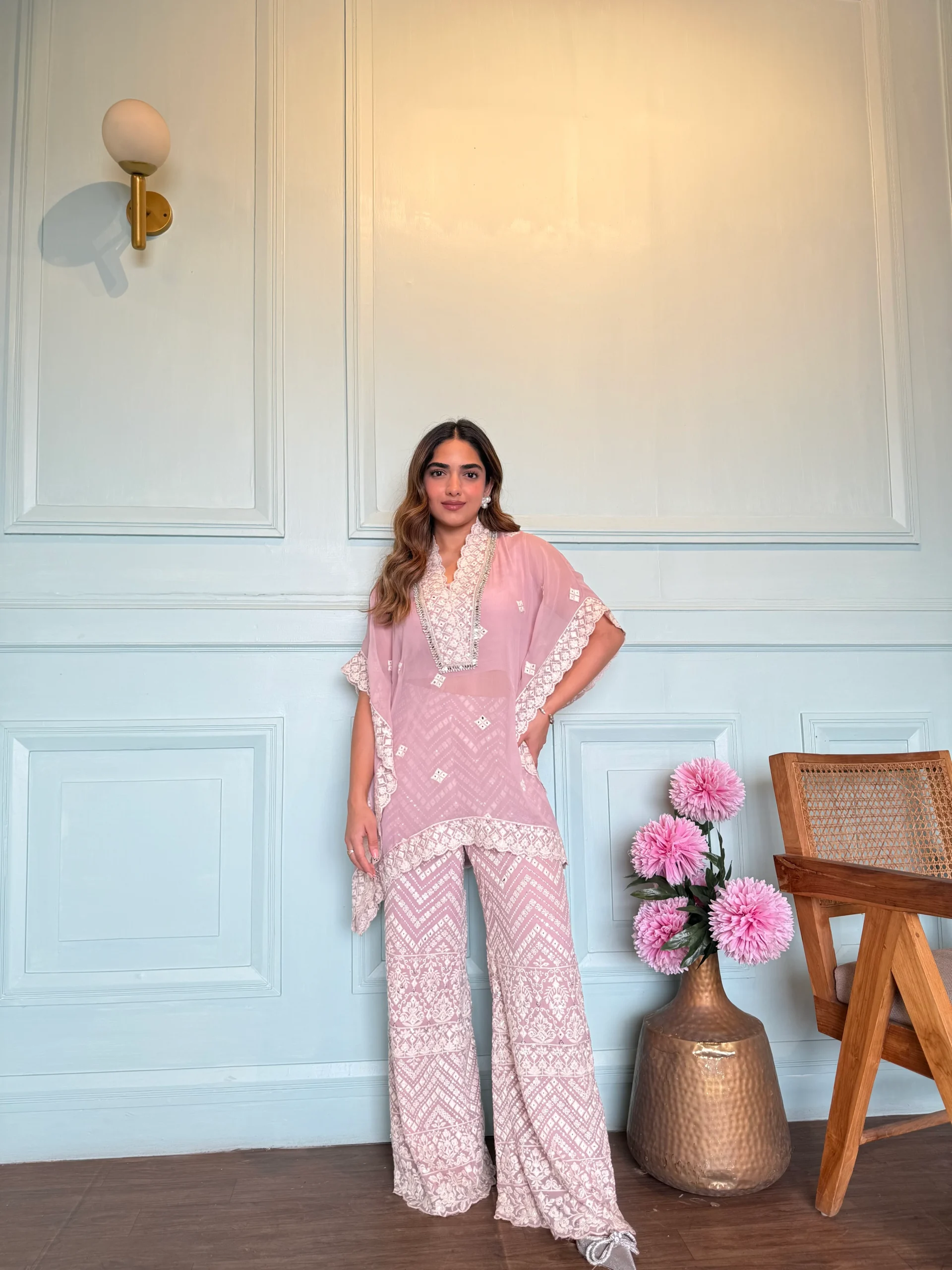 Embroidered Lucknowi Set