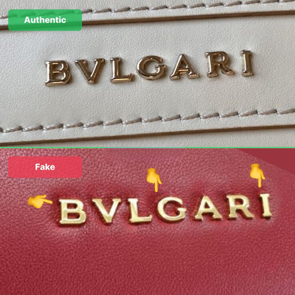 Premium calf leather texture on authentic Bvlgari Serpenti bag, showing structured silhouette and smooth finish