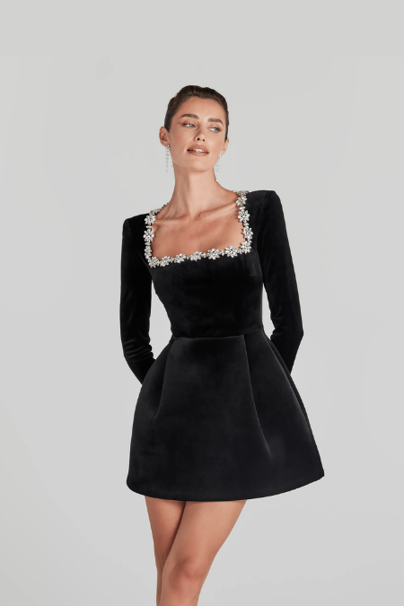 Nadine Merabi Kimberly black dress
