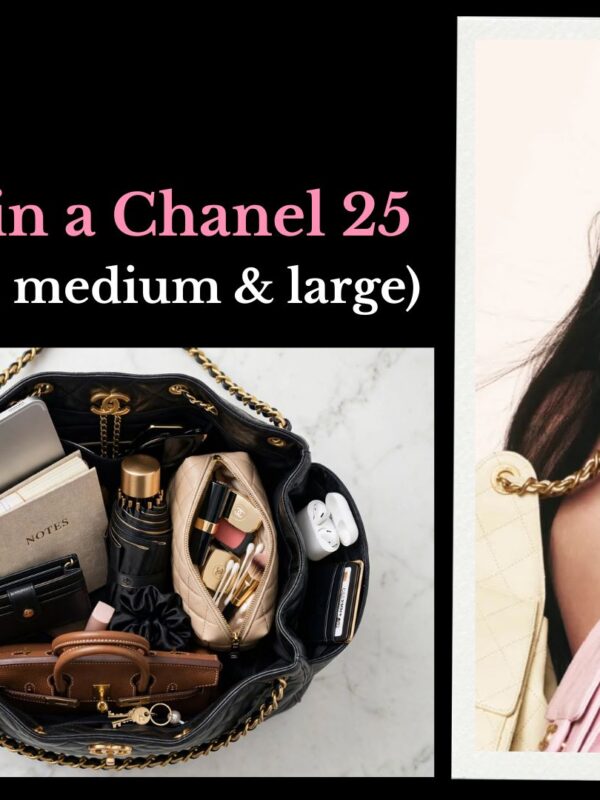 What fits in a Chanel 25 bag?