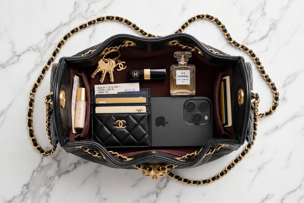 what fits in Chanel 25 mini